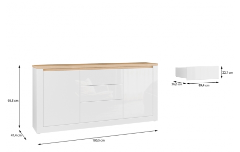 DURAOAK DURAOAK FORTE MEBLE Komoda