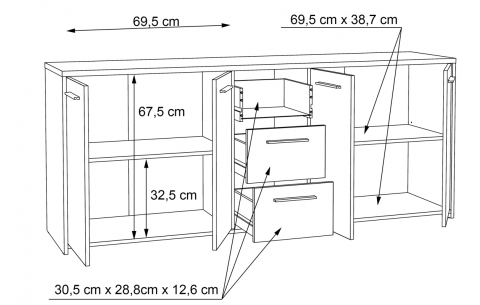 FINPILVI01-C291 PILVI FORTE MEBLE Komoda